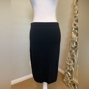 Finity Black Ribbed Knit Pencil Skirt Size Small